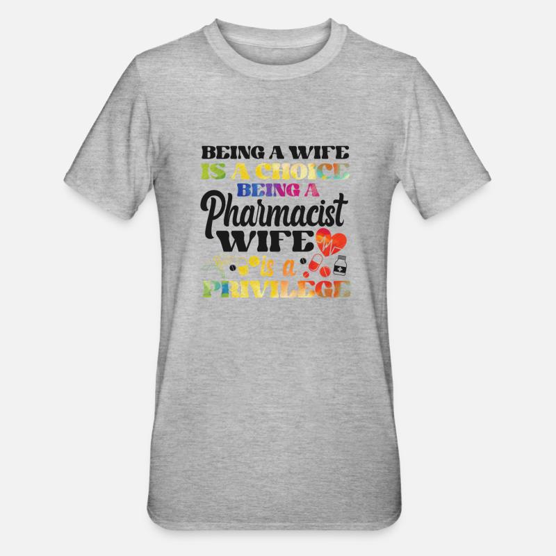 Pharmacy Tech Technician - Unisex Polycotton T-Shirt - Grau meliert