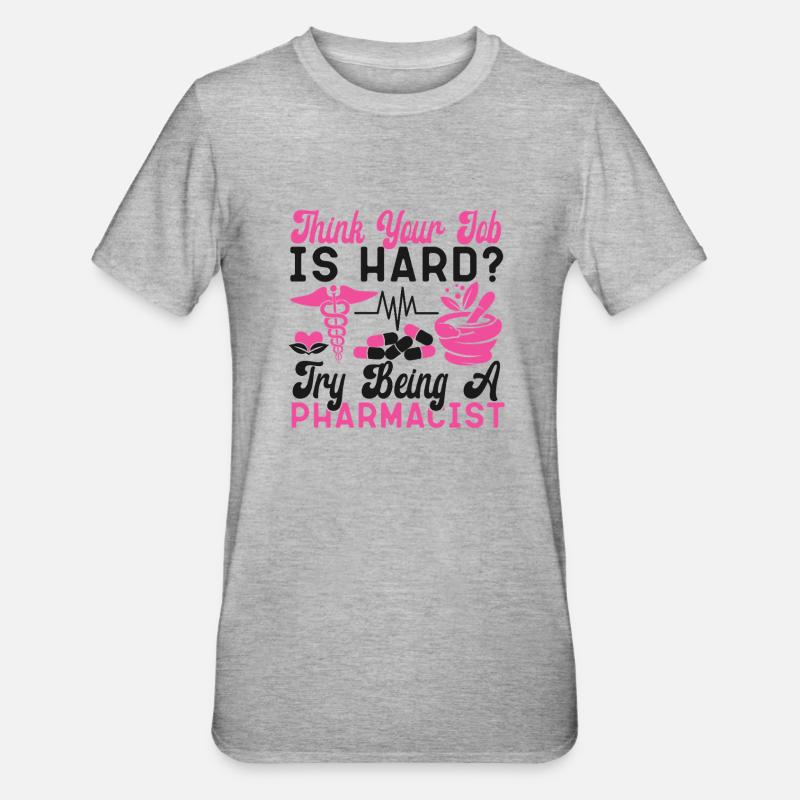 Pharmacy Tech Technician - Unisex Polycotton T-Shirt - heather grey