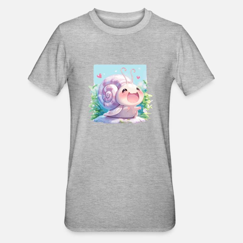 Escargots Escargot - T-shirt polycoton Unisexe - gris chiné