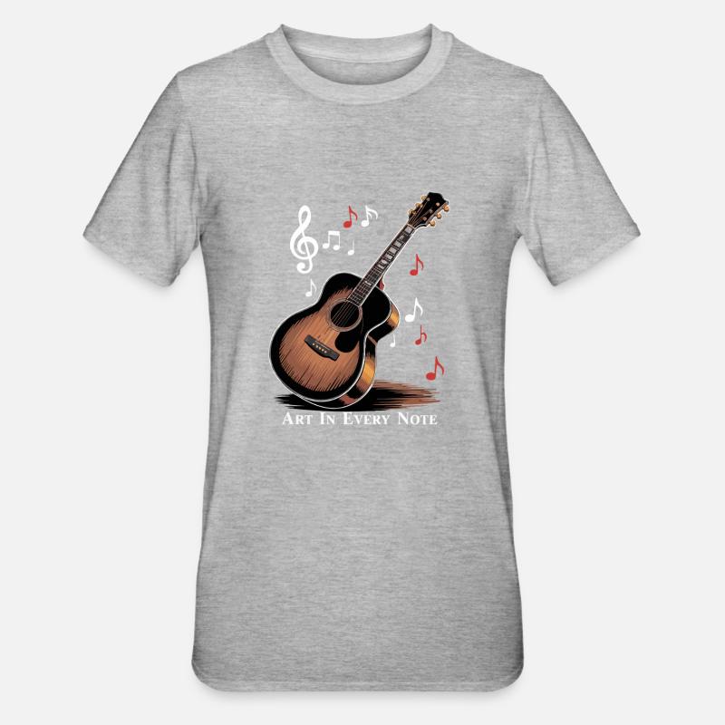 L’ART DANS CHAQUE NOTE - T-shirt polycoton Unisexe - gris chiné