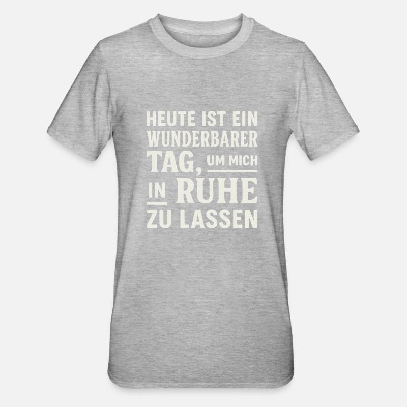 Leave Alone – design sarcastique - T-shirt polycoton Unisexe - gris chiné