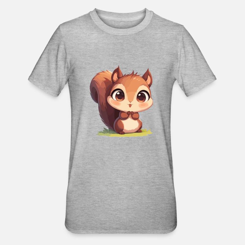 Squirrel - Unisex Polycotton T-Shirt - heather grey