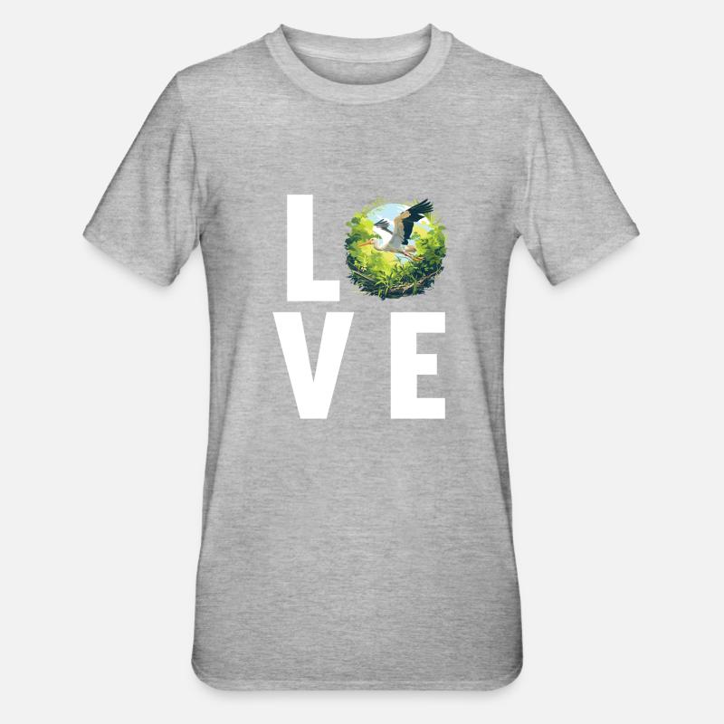 Storks Stork - Unisex Polycotton T-Shirt - heather grey