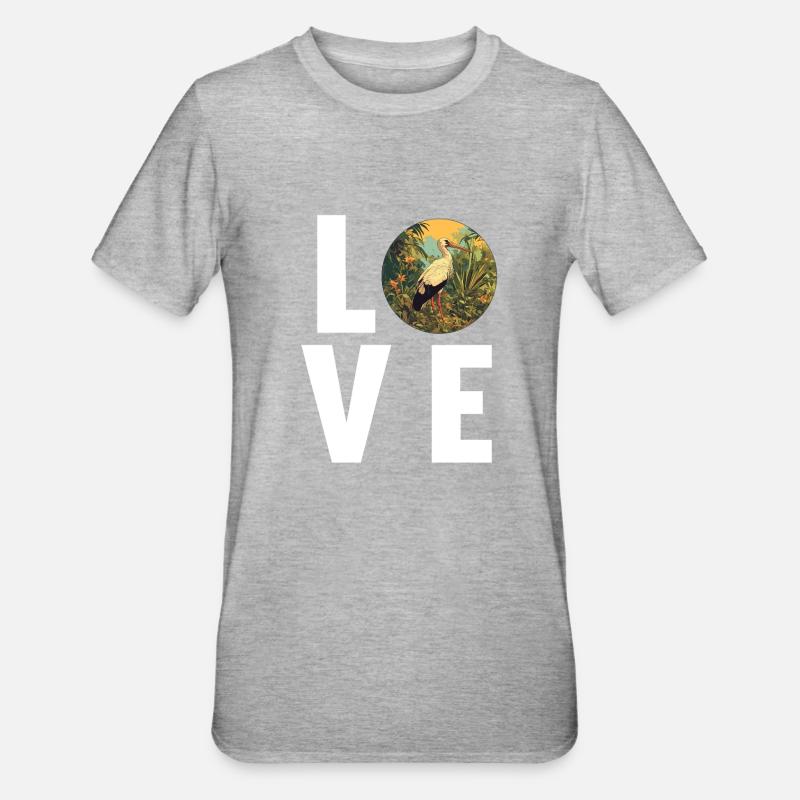 Storks Stork - Unisex Polycotton T-Shirt - heather grey