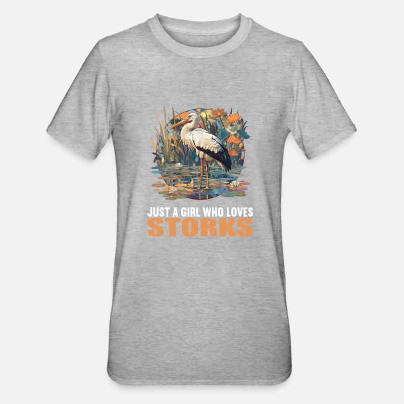 Storks Stork - Unisex Polycotton T-Shirt - heather grey