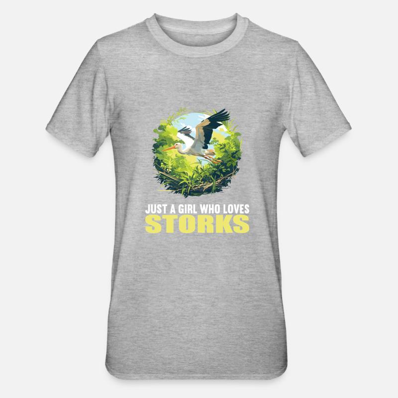 Storks Stork - Unisex Polycotton T-Shirt - heather grey