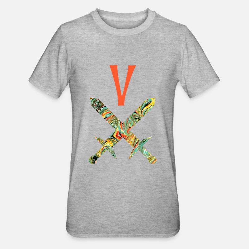 Épées croisées E 200 V - T-shirt polycoton Unisexe - gris chiné