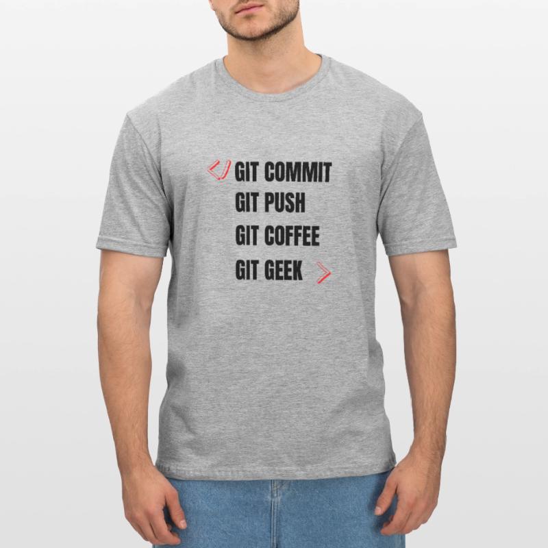 git commit git push git kaffee git geek developpeu Unisex Polycotton T-Shirt