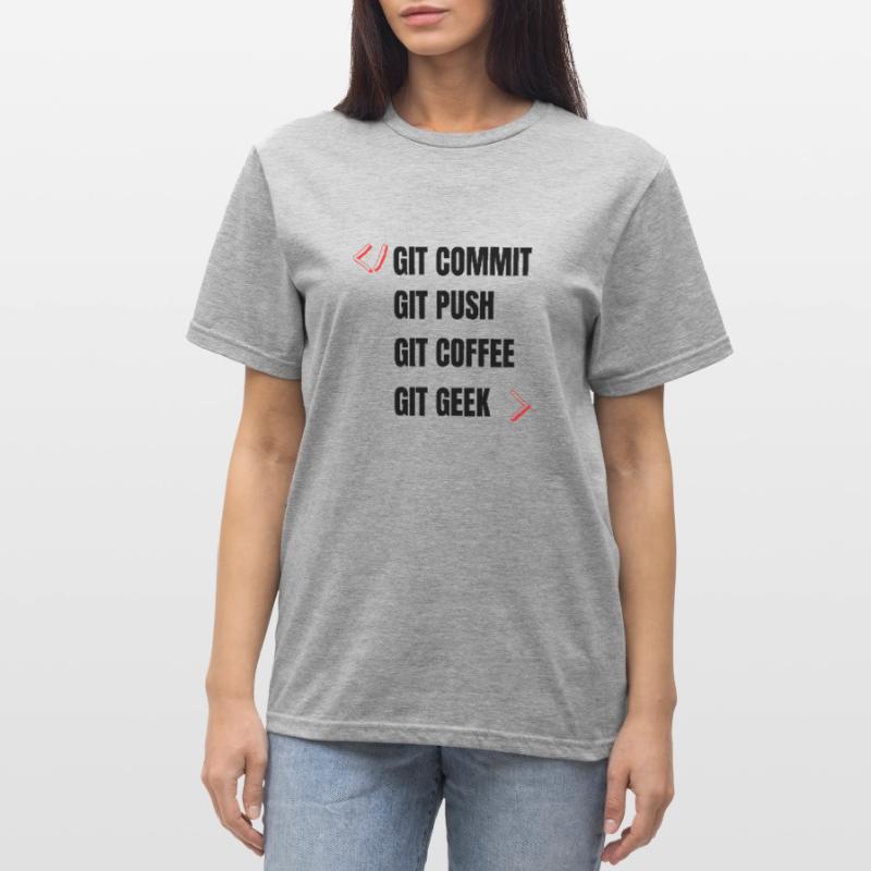 git commit git push git kaffee git geek developpeu Unisex Polycotton T-Shirt
