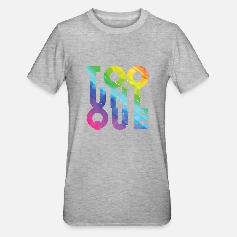 Zu einzigartig - Unisex Polycotton T-Shirt - Grau meliert