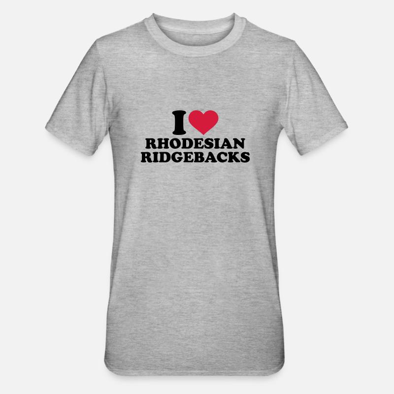 Rhodesian Ridgeback - Unisex Polycotton T-Shirt - Grau meliert