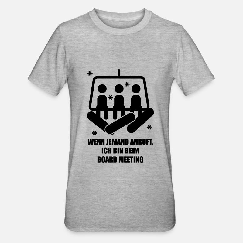 snowboard - T-shirt polycoton Unisexe - gris chiné