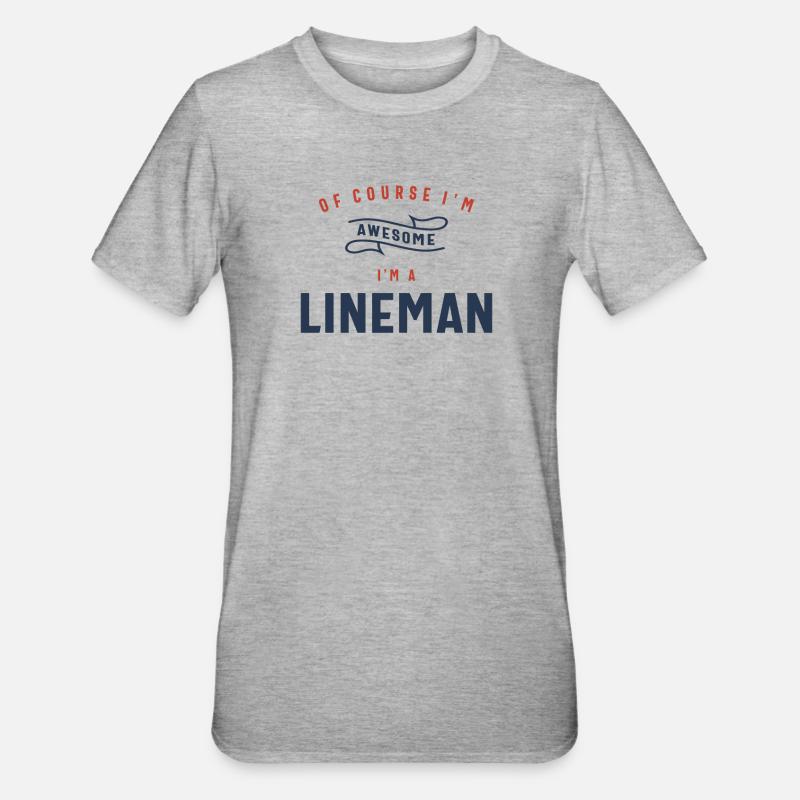 Métier de monteur de lignes - T-shirt polycoton Unisexe - gris chiné