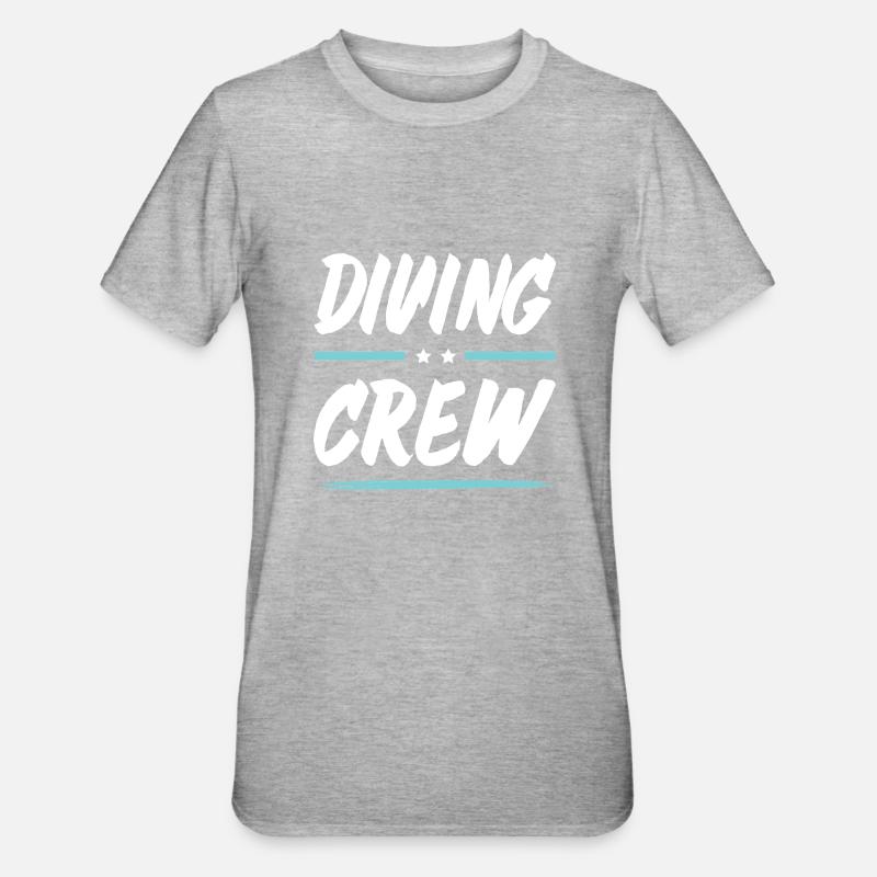 Équipage de plongée - T-shirt polycoton Unisexe - gris chiné