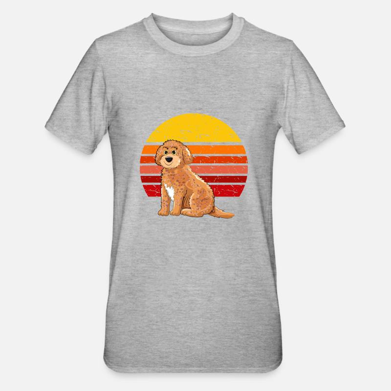 Cockapoo Retro - Unisex Polycotton T-Shirt - heather grey
