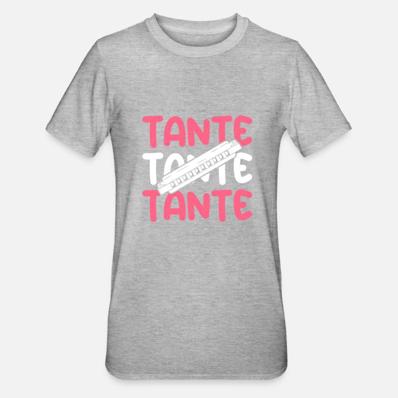 Harmonica Aunt Harmonica - Unisex Polycotton T-Shirt - heather grey
