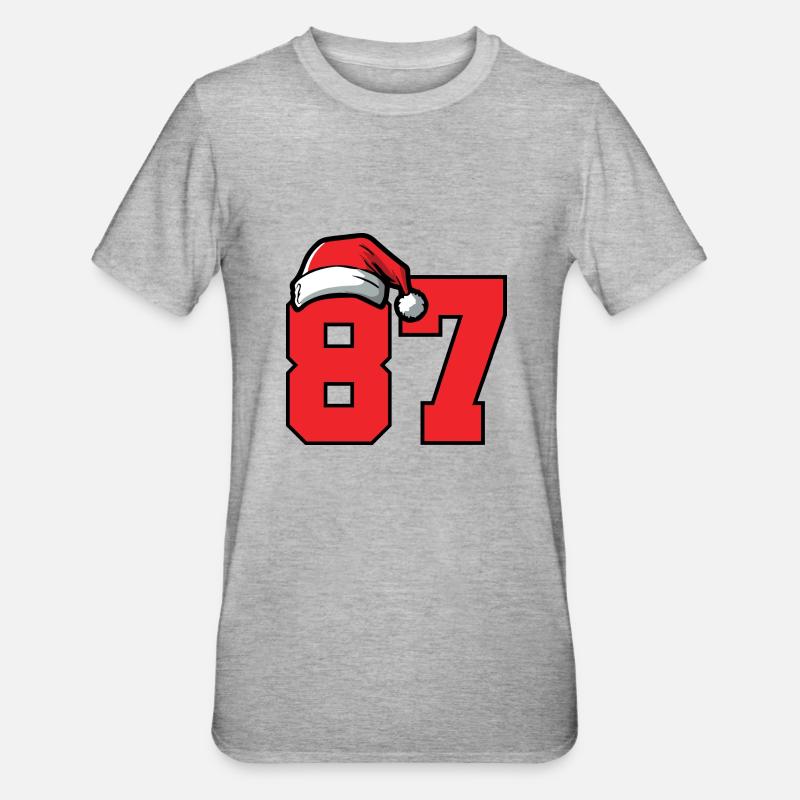 87 Numéro Noël - T-shirt polycoton Unisexe - gris chiné
