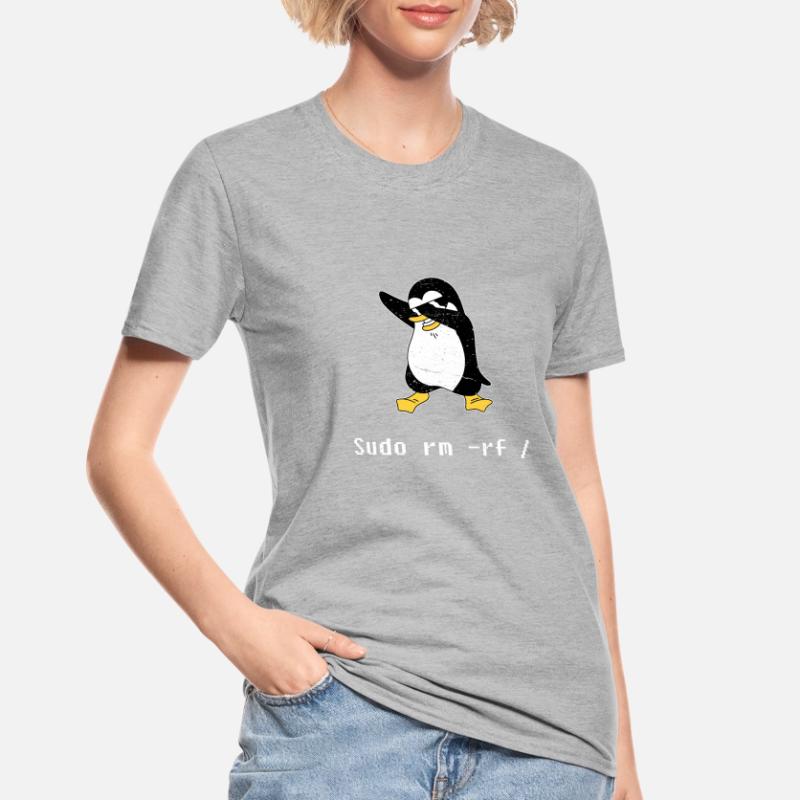 Sudo rm RF Admin Sysadmin Cadeau Java Linux T-shirt polycoton Unisexe