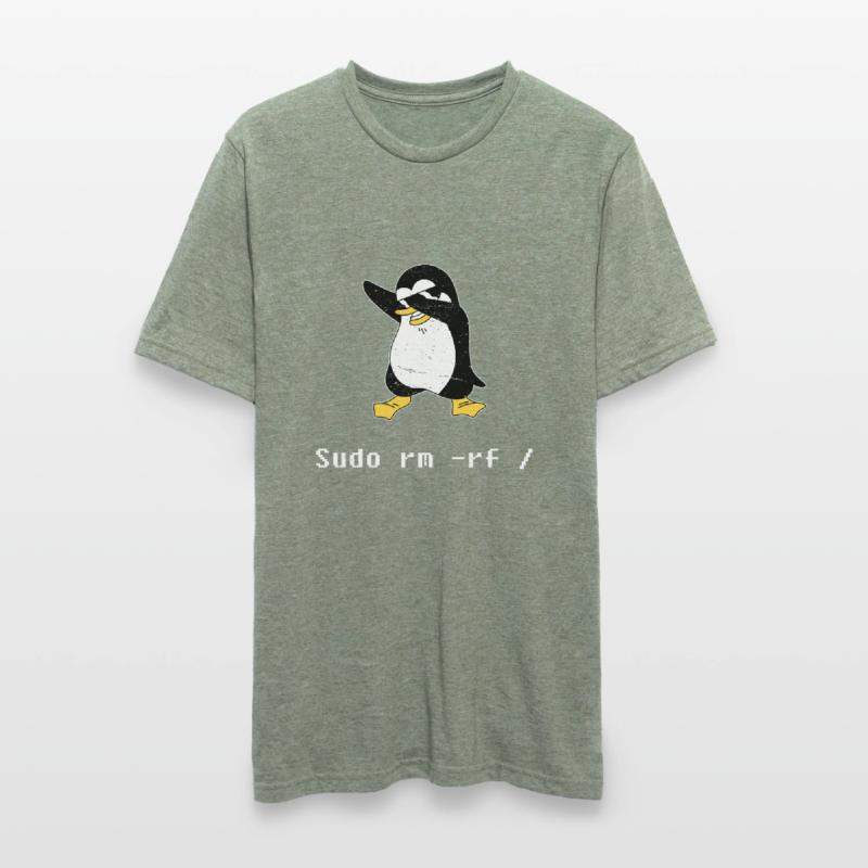 Sudo rm RF Admin Sysadmin Cadeau Java Linux T-shirt polycoton Unisexe