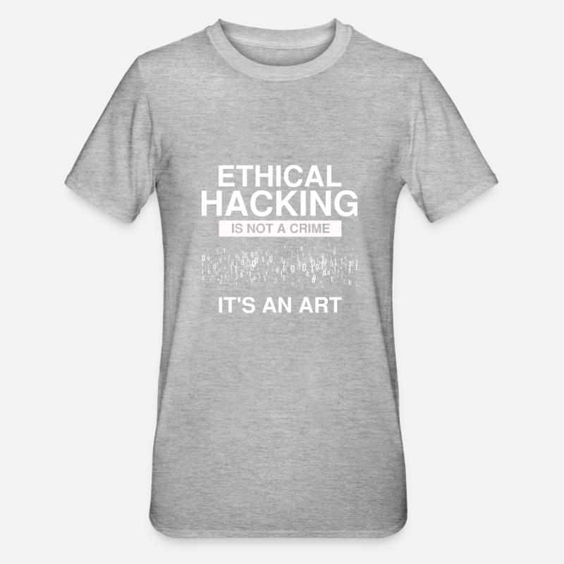 Cyber Security Design for IT Security and Hackers - Unisex Polycotton T-Shirt - heather grey