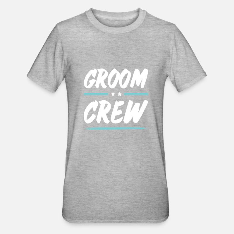 Groom Crew - Unisex Polycotton T-Shirt - heather grey