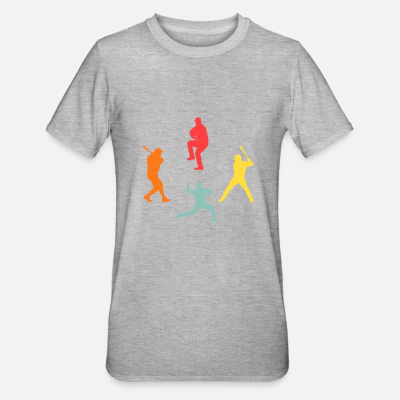 Baseball Player Evolution Baseball - Unisex Polycotton T-Shirt - heather grey