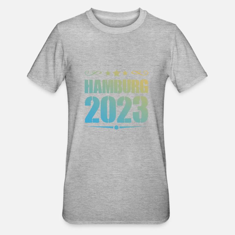Hambourg 2023 - T-shirt polycoton Unisexe - gris chiné