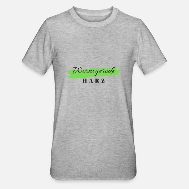 Wernigerode Harz - Unisex Polycotton T-Shirt - Grau meliert