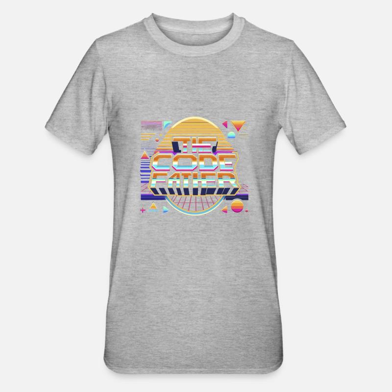 Le Père du Code 8 - T-shirt polycoton Unisexe - gris chiné