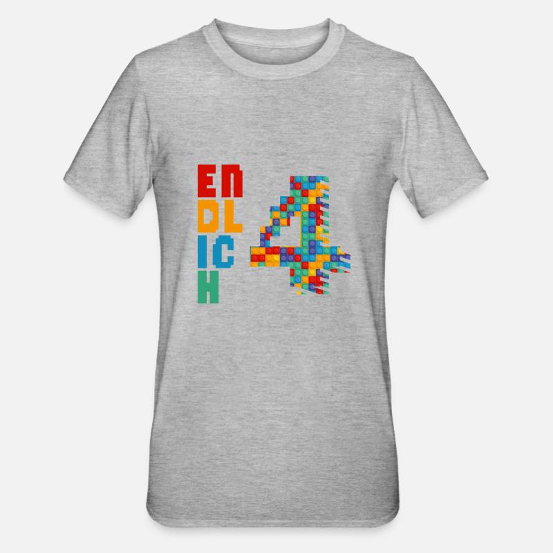 Enfin 4 blocs de construction - T-shirt polycoton Unisexe - gris chiné