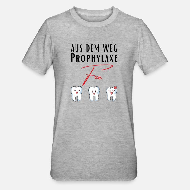 Propyhlaxe FEE Prophylaxeassistentin ZMF ZFA - Unisex Polycotton T-Shirt - Grau meliert