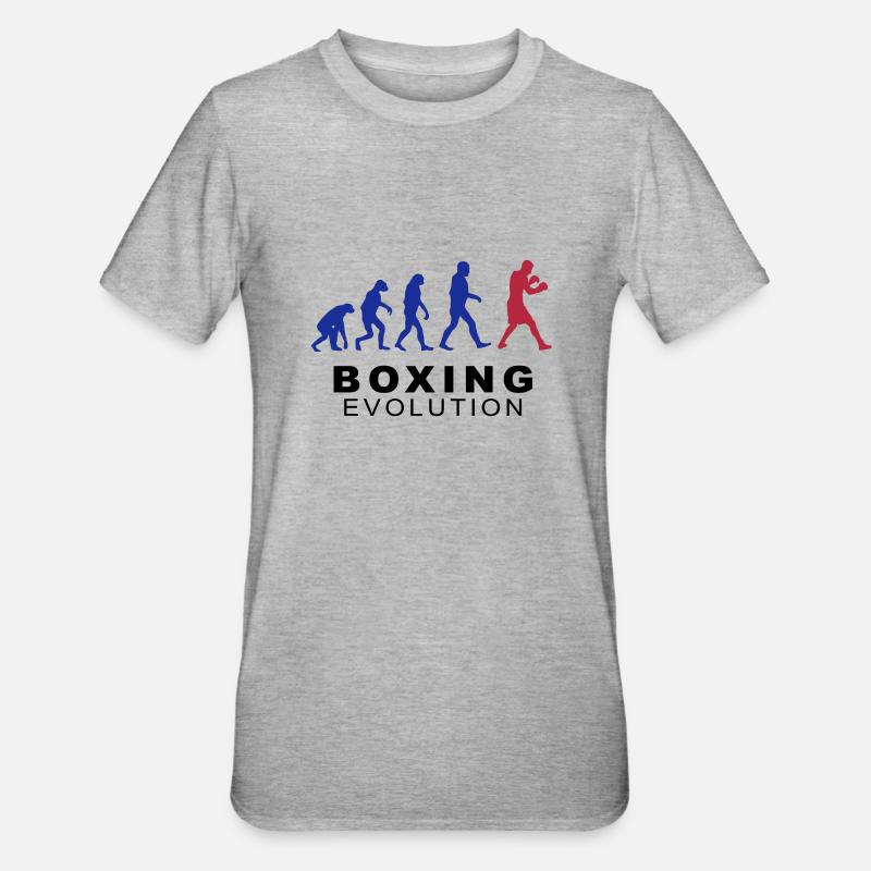 Boxing evolution - T-shirt polycoton Unisexe - gris chiné