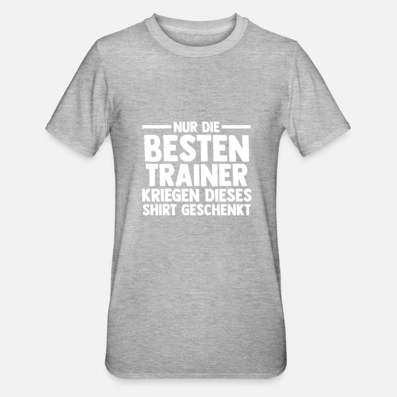 Bester Trainer - Unisex Polycotton T-Shirt - Grau meliert