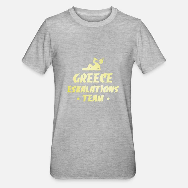 Escalade en Grèce - T-shirt polycoton Unisexe - gris chiné