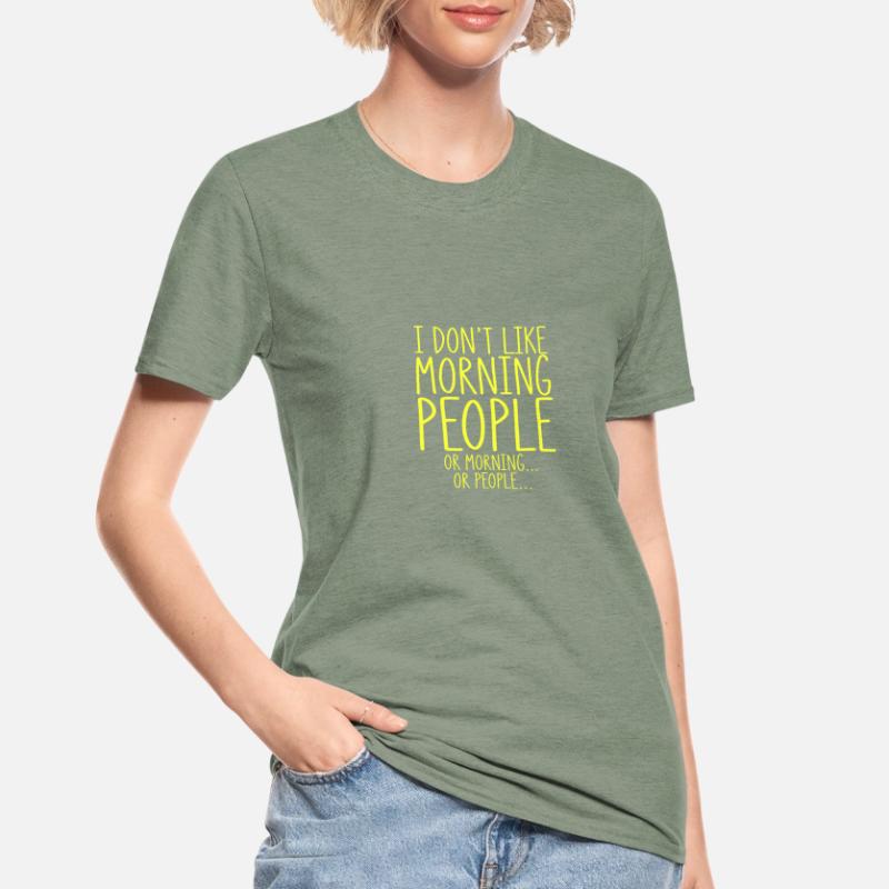 Sarkastische mögen keine Morgenmenschen oder Morgen oder Unisex Polycotton T-Shirt