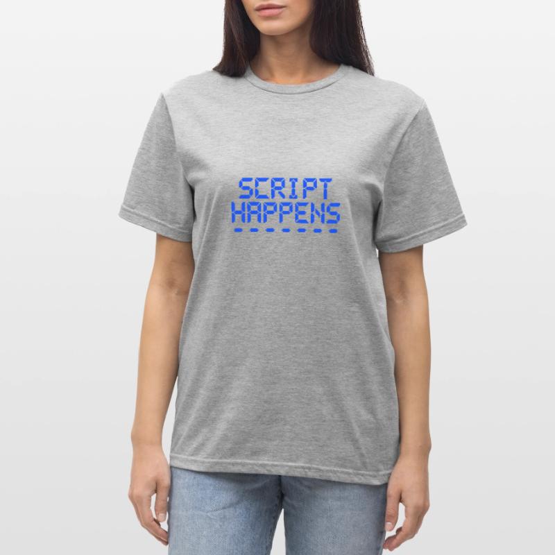 Le script de programmation informatique se produit Programmeur T-shirt polycoton Unisexe