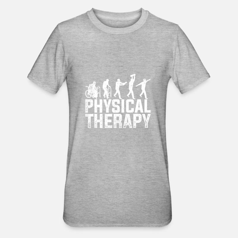 Evolution Physiotherapie - Unisex Polycotton T-Shirt - Grau meliert