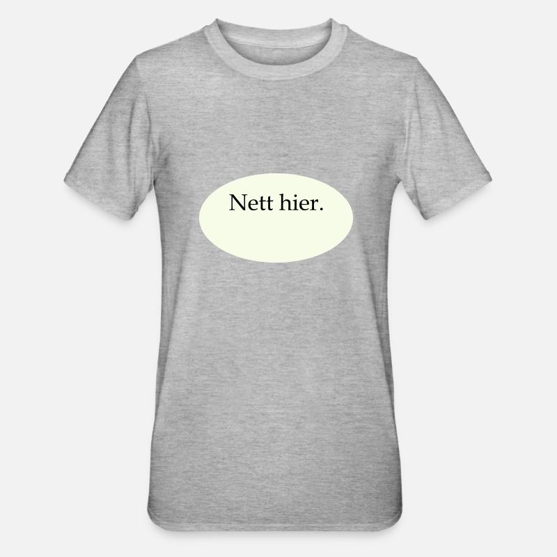Nice Here Blank Template - Unisex Polycotton T-Shirt - heather grey