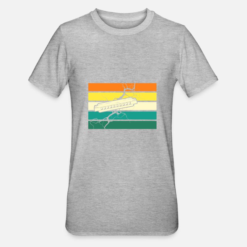 Harmonica Harmonica - Unisex Polycotton T-Shirt - heather grey