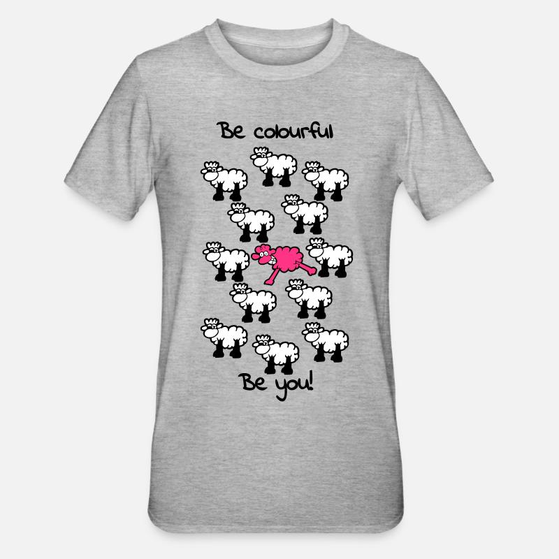être différent - être coloré - T-shirt polycoton Unisexe - gris chiné