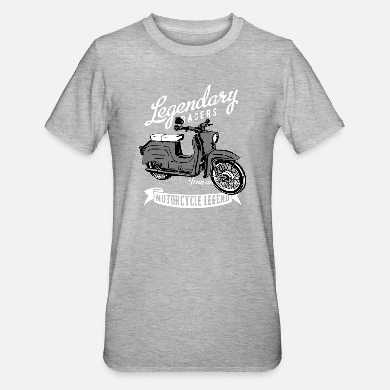Simson Schwalbe Moped GDR - Unisex Polycotton T-Shirt - heather grey