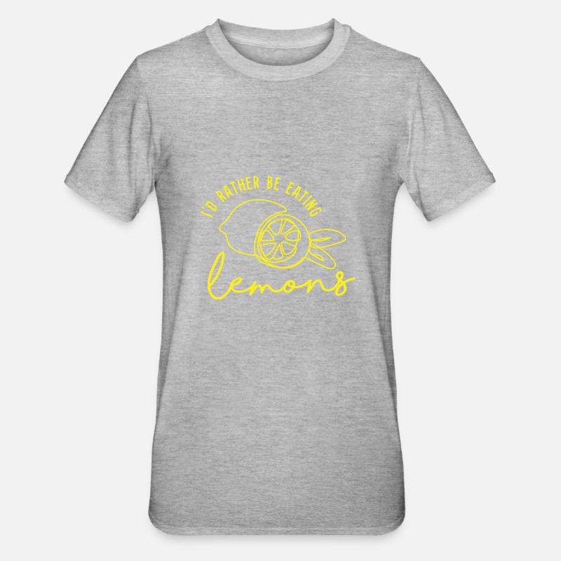 Eating Lemons Summer Lemonade Citrus - Unisex Polycotton T-Shirt - heather grey