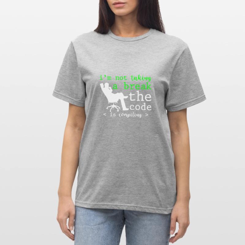 Je ne fais pas de pause, le code compile 2 T-shirt polycoton Unisexe