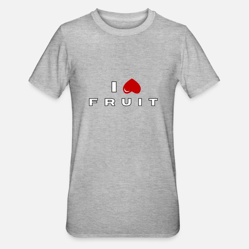I hate Fruit - Unisex Polycotton T-Shirt - heather grey