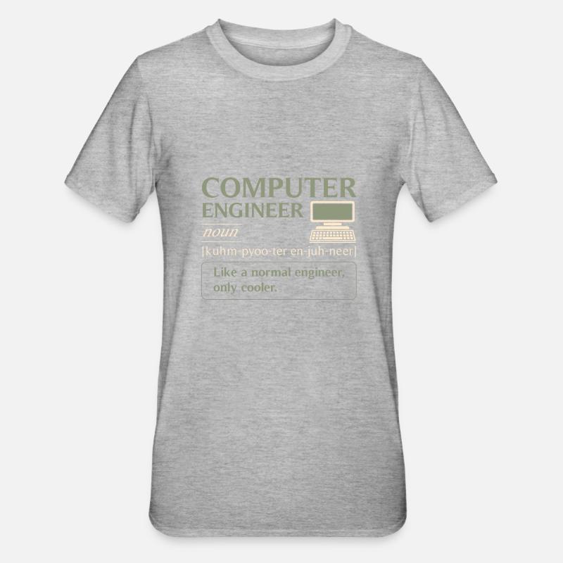 Computer Engineer definition - Unisex Polycotton T-Shirt - Grau meliert