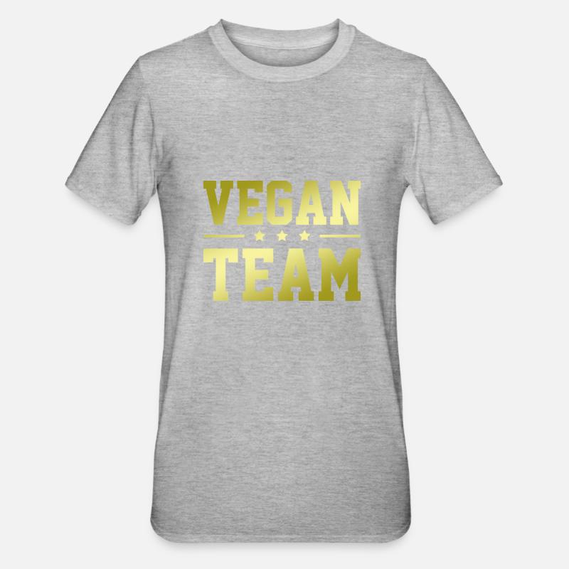 Équipe végétalienne - T-shirt polycoton Unisexe - gris chiné