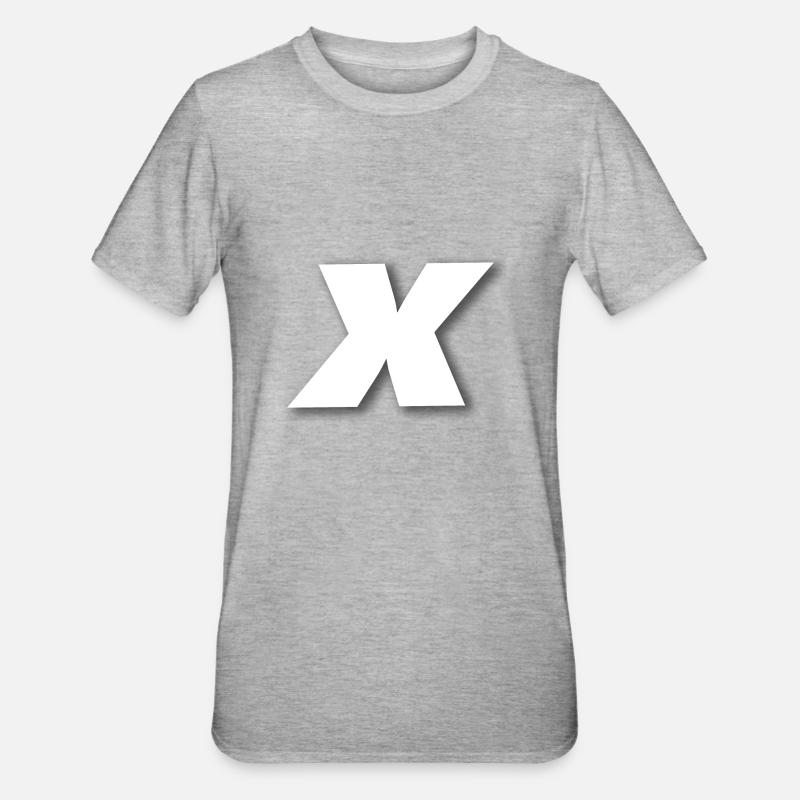 X oder mal - Unisex Polycotton T-Shirt - Grau meliert