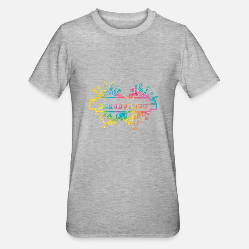 Harmonica Harmonica - Unisex Polycotton T-Shirt - heather grey