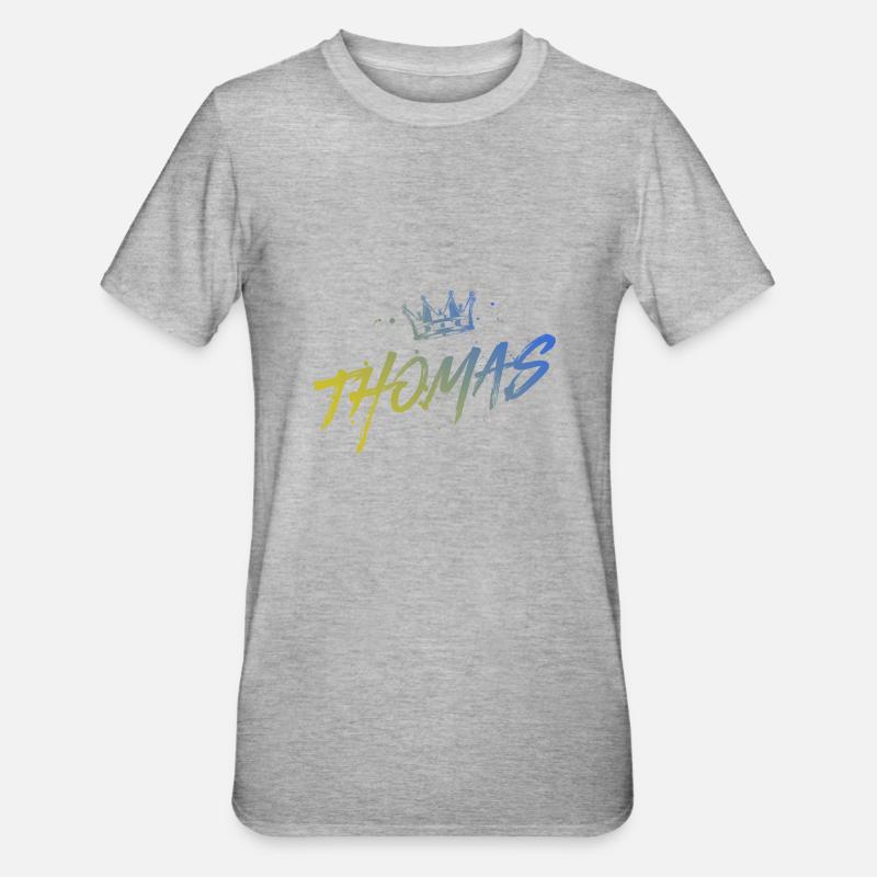 Thomas - T-shirt polycoton Unisexe - gris chiné