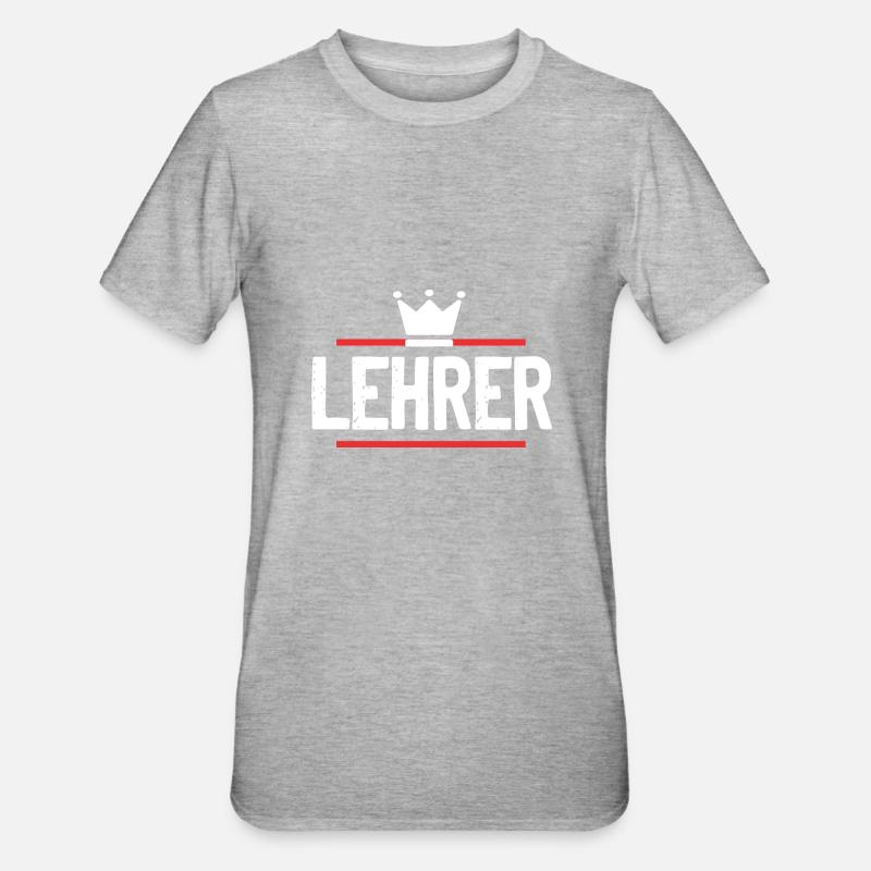 Lehrer Beruf - Unisex Polycotton T-Shirt - Grau meliert
